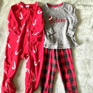 Kids Christmas Pajamas Size 12-18 Months
